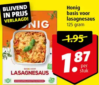 Boni Honig basis voor lasagnesaus 125 gram aanbieding