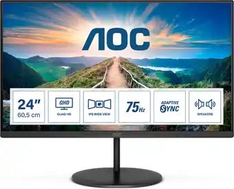 Bol.com AOC Q24V4EA - QHD IPS Monitor - 24 Inch aanbieding