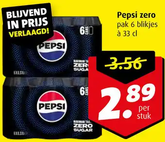 Boni Pepsi zero  6 x 33 cl aanbieding