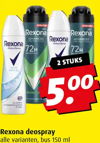 Boni Rexona deospray 150ml aanbieding