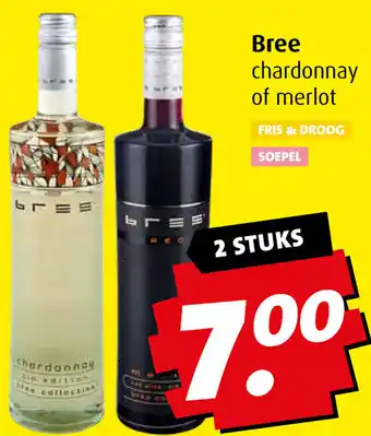 Boni Bree chardonnay of merlot aanbieding