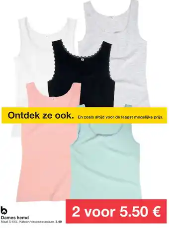 Zeeman Dames hemd aanbieding