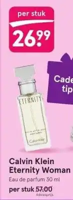 Etos Calvin Klein Eternity Woman Eau de parfum 30 ml aanbieding