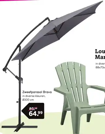 Leen Bakker Zweefparasol Brava aanbieding