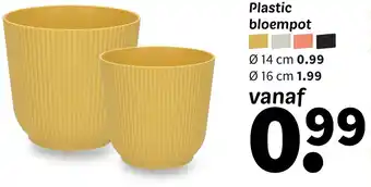 Wibra Plastic bloempot 14 cm aanbieding