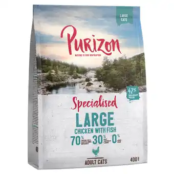 Zooplus 2x400g Large Adult Kip & Vis Purizon Kattenvoer aanbieding