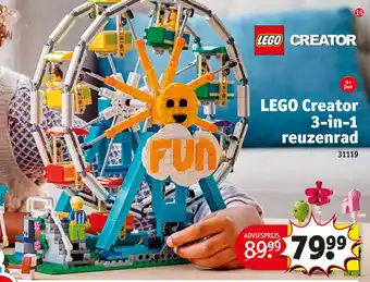 Kruidvat LEGO Creator 3-in-1 reuzenrad 31119 aanbieding