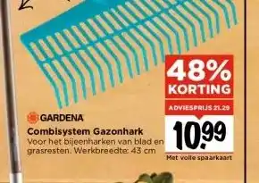 Vomar Voordeelmarkt GARDENA Combisystem Gazonhark aanbieding