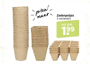 Wibra Zadenpotjes aanbieding