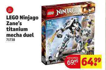 Kruidvat LEGO Ninjago Zane's titanium mecha duel 71738 aanbieding