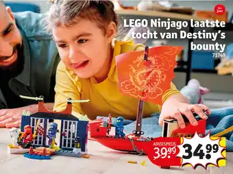 Kruidvat LEGO Ninjago laatste tocht van Destiny's bounty 71749 aanbieding