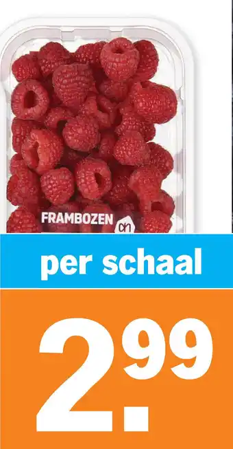 Albert Heijn AH Frambozen 225 gram aanbieding