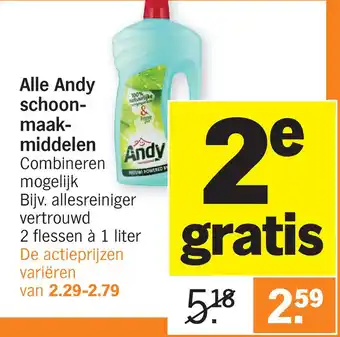 Albert Heijn Alle Andy schoonmaakmiddelen aanbieding