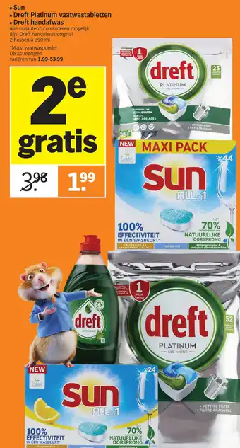 Albert Heijn Sun & Dreft aanbieding