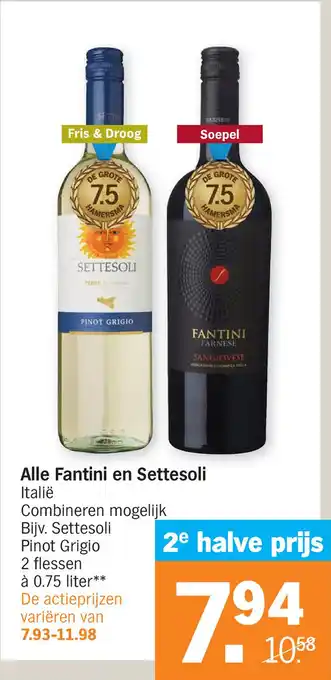 Albert Heijn Alle Fantini en Settesoli aanbieding