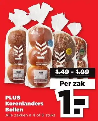 PLUS PLUS Korenlanders Bollen 4/6st aanbieding