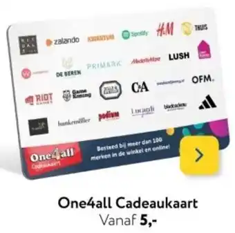 Primera One4all Cadeaukaart aanbieding