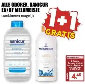 MCD Supermarkt ALLE ODOREX, SANICUR EN/OF MELKMEISJE aanbieding