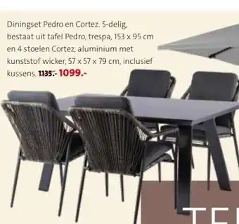 Intratuin Diningset Pedro en Cortez. aanbieding