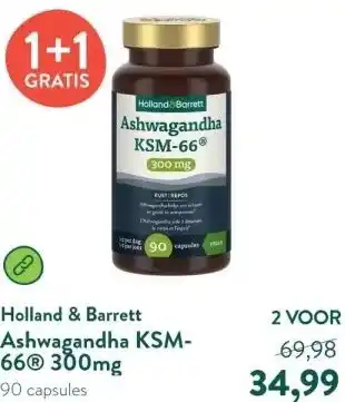 Holland & Barrett Ashwagandha KSM-66® 300mg aanbieding