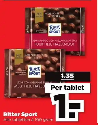 PLUS Ritter Sport 100g aanbieding