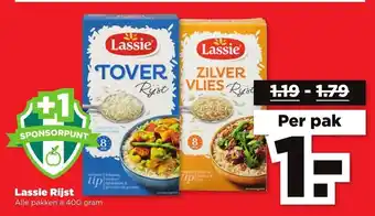 PLUS Lassie rijst 400g aanbieding