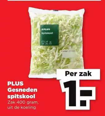 PLUS PLUS Gesneden spitskool 400g aanbieding