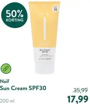 Holland & Barrett Sun Cream SPF30 aanbieding