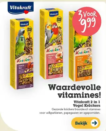 Discus Waardevolle vitamines! Vitakraft 2 in 1 Vogel Krackers aanbieding