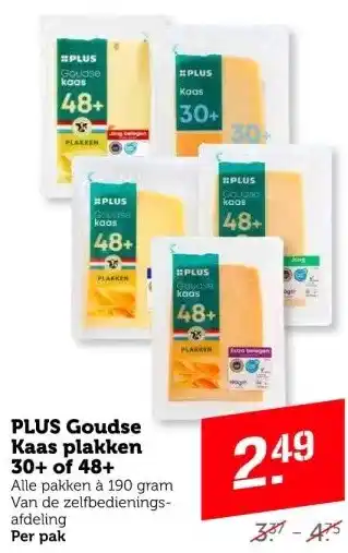 Coop PLUS Goudse Kaas plakken 30+ of 48+ aanbieding