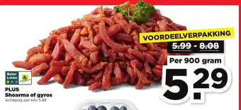 PLUS PLUS Shoarma of gyros 900g aanbieding