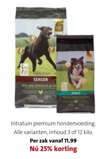 Intratuin Intratuin Premium hondenvoeding 3 of 12kg aanbieding