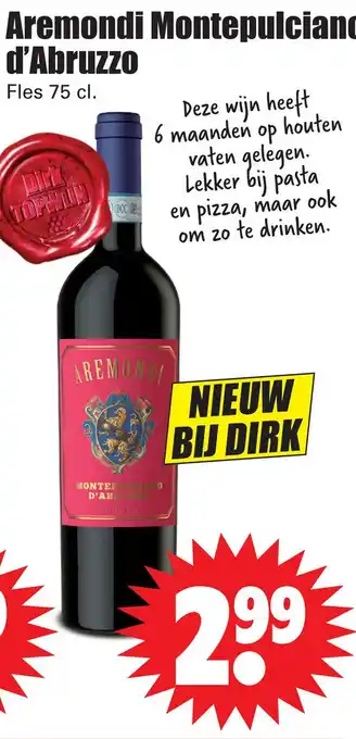 Dirk Aremondi Montepulciano d'Abruzzo aanbieding