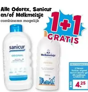 Boon`s Markt Alle Odorex, Sanicur en/of Melkmeisje aanbieding