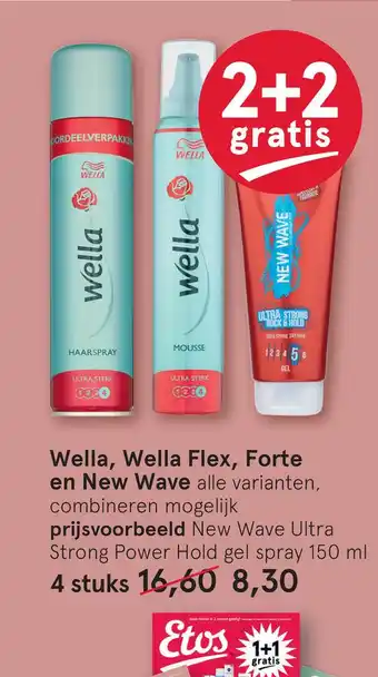 Etos Wella, Wella Flex, Forte en New Wave aanbieding