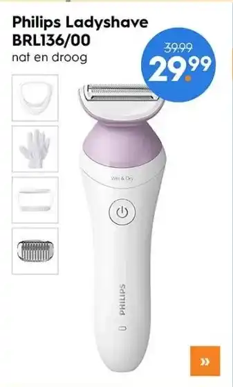 Blokker Philips Ladyshave BRL136/00 aanbieding