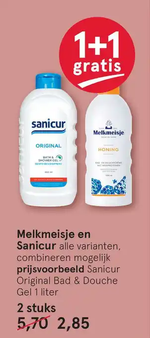 Etos Melkmeisje en Sanicur aanbieding