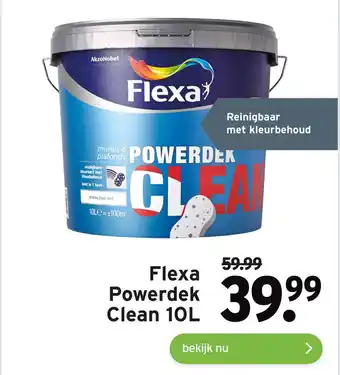 GAMMA Flexa Powerdek Clean 10L aanbieding