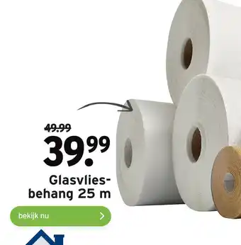 GAMMA Glasvliesbehang 25 m aanbieding