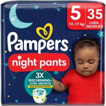 Jumbo Pampers Baby-Dry Night Pants Maat 5, 35 Luiers aanbieding