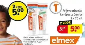 Kruidvat Tandpasta Junior aanbieding