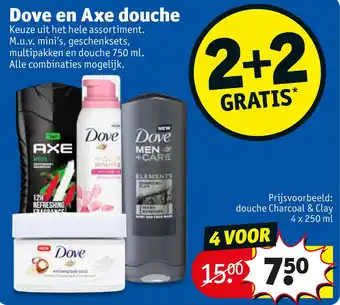 Kruidvat Dove en Axe douche aanbieding