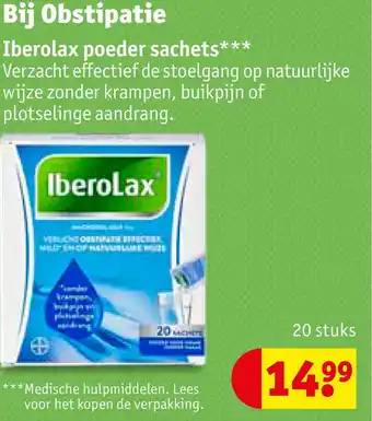 Kruidvat Iberolax poeder sachets aanbieding