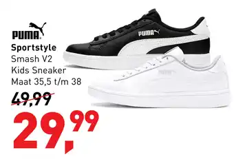 Intersport Puma Sportstyle Smash V2 Kids sneaker 35.5-38 aanbieding