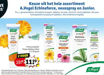 Kruidvat A.Vogel Echinaforce, neusspray en Junior aanbieding