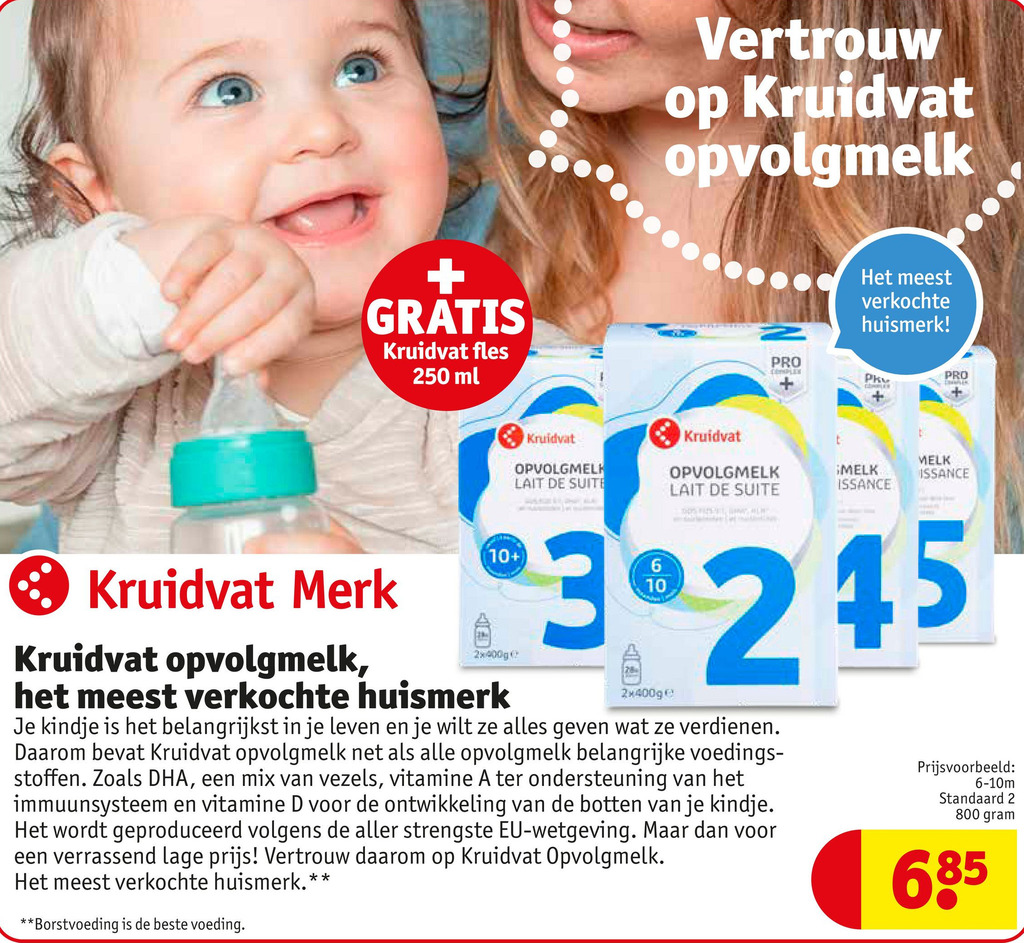 Kruidvat opvolgmelk aanbieding bij Kruidvat