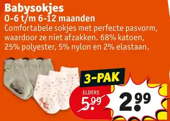 Kruidvat Babysokjes aanbieding
