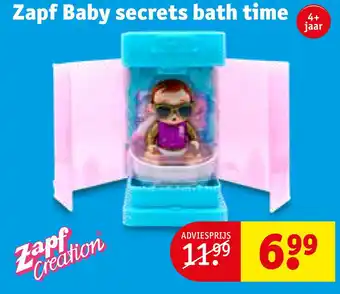 Kruidvat Zapf Baby secrets bath time aanbieding