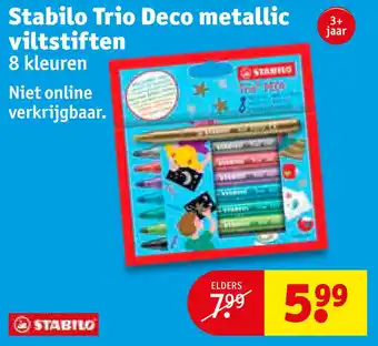 Kruidvat Stabilo Trio Deco metallic viltstiften aanbieding