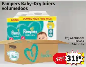 Kruidvat Pampers Baby-Dry luiers volumedoos aanbieding